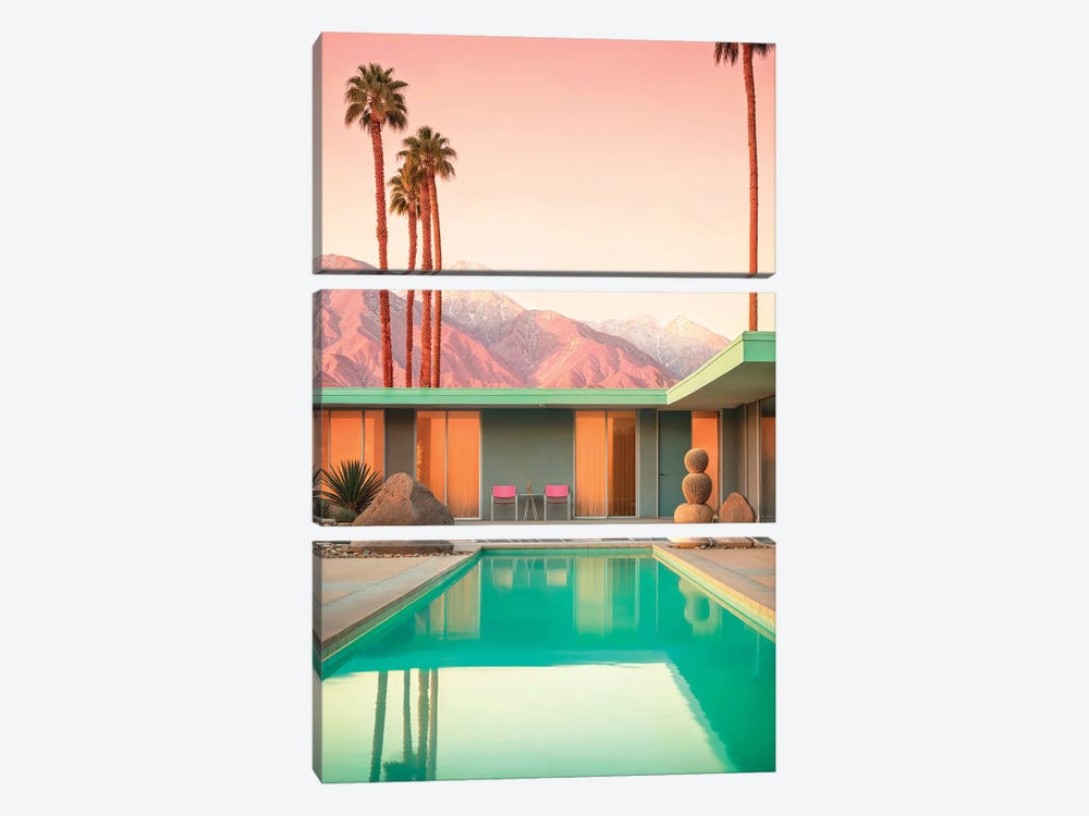 Motel 66 Palm Springs by Philippe Hugonnard 3-piece Art Print
