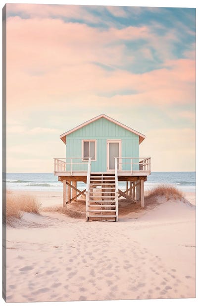 Pacific Sunset Beach Canvas Art Print - Photography Art