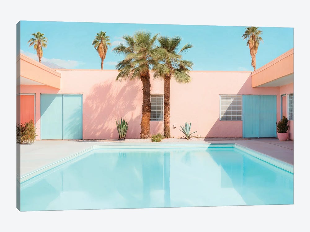 Retro Pool by Philippe Hugonnard 1-piece Canvas Artwork