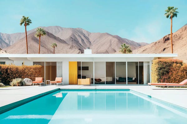 Large Photography - Canvas Prints: Mid-Century Modern Palm Springs by Philippe Hugonnard