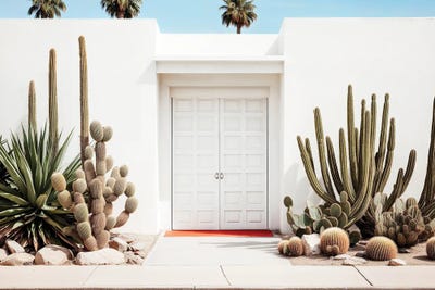 White Mid-Century Modern House by Philippe Hugonnard framed wall art