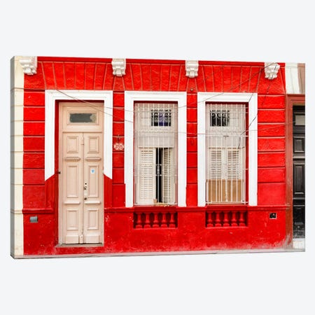 355 Street - Red Facade Canvas Print #PHD328} by Philippe Hugonnard Canvas Art Print