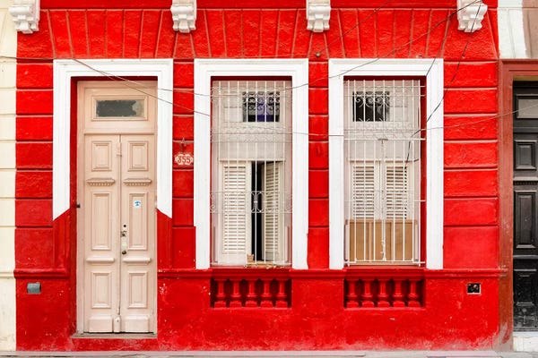 Caribbean: 355 Street - Red Facade by Philippe Hugonnard