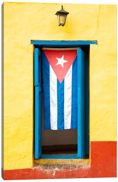 Cuban Flag Canvas Art Print - Caribbean Art