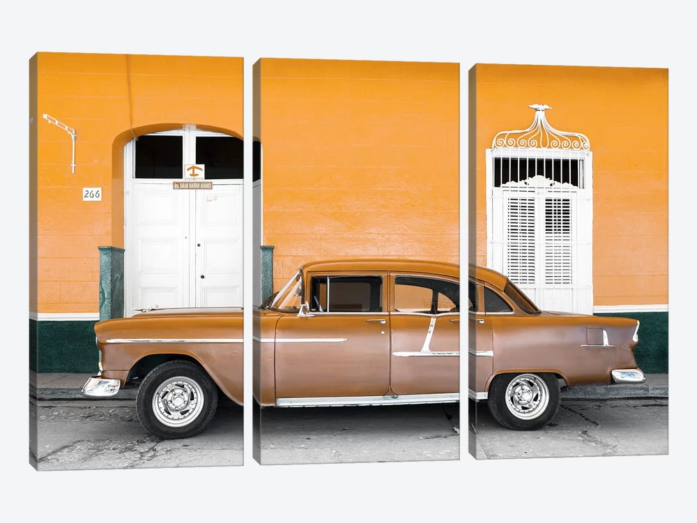 Old Orange Car   by Philippe Hugonnard 3-piece Canvas Artwork