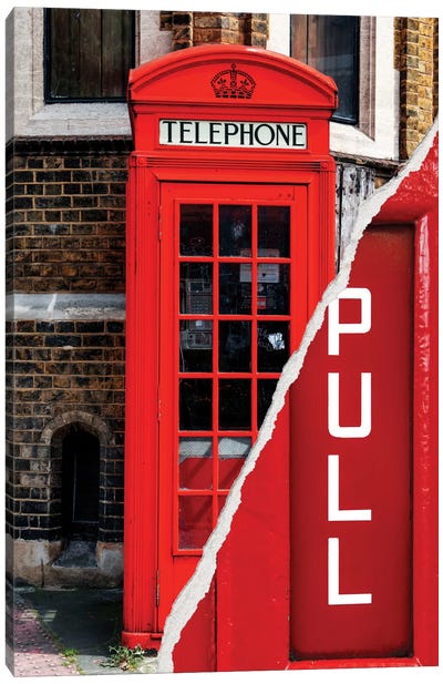 Pull - London Booth Canvas Art Print - Philippe Hugonnard