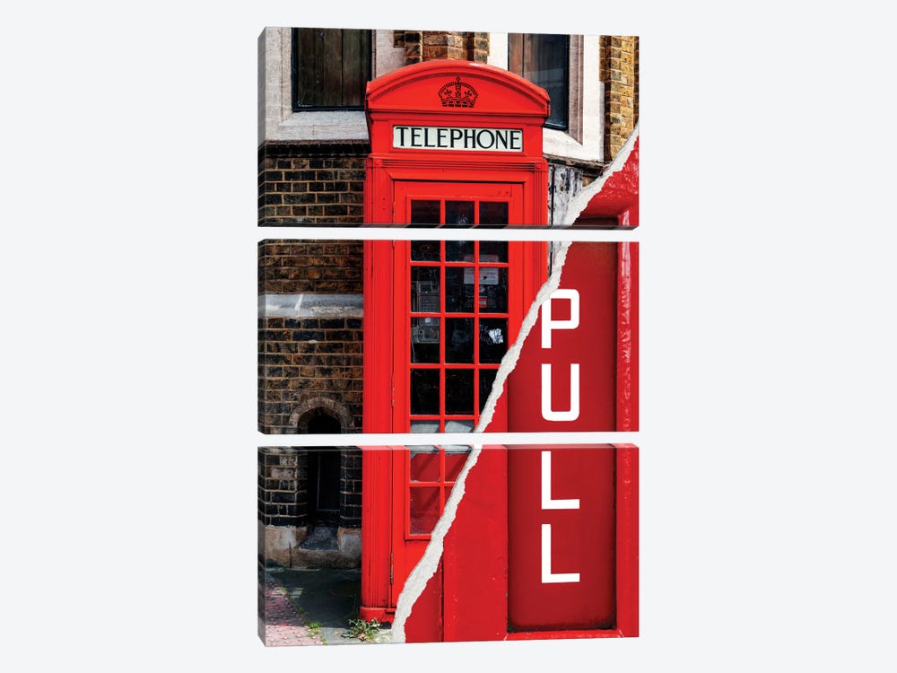 Pull - London Booth by Philippe Hugonnard 3-piece Canvas Art