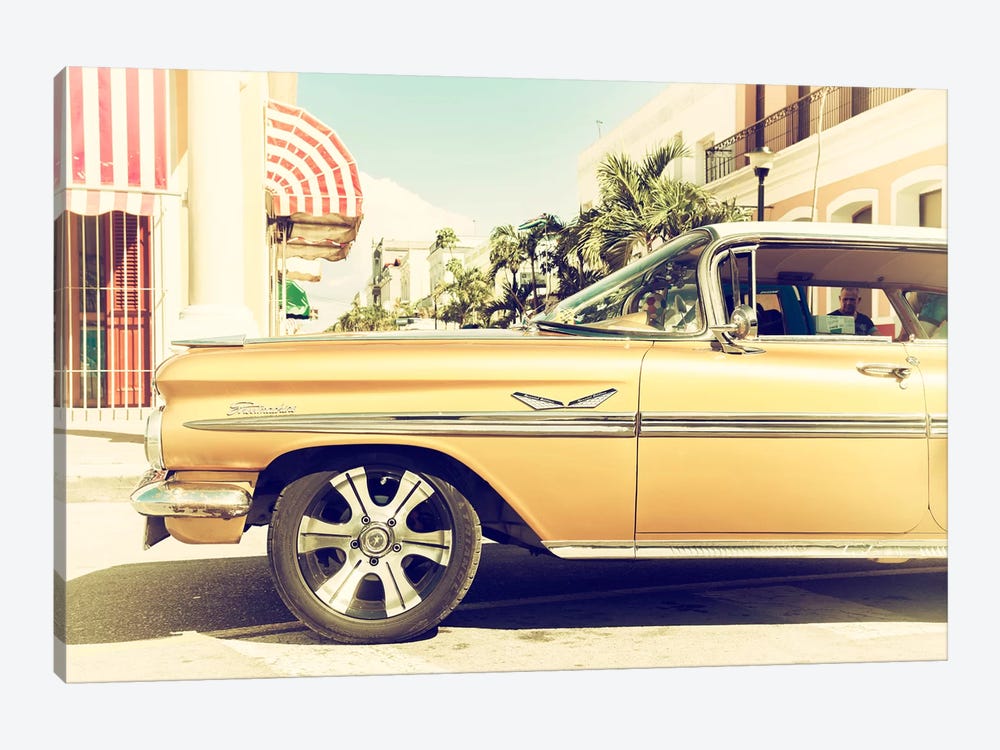 Vintage Yellow Car by Philippe Hugonnard 1-piece Canvas Art