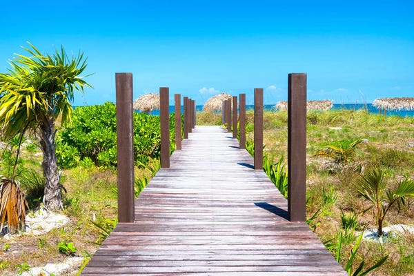 Cuba: Wild Beach Jetty by Philippe Hugonnard