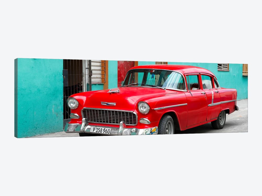 Beautiful Classic American Red Car 1-piece Art Print