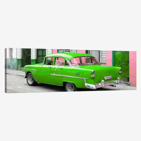 Cuban Green Classic Car in Havana Canvas Print #PHD350} by Philippe Hugonnard Canvas Artwork