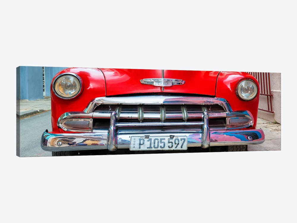 Detail on Red Classic Chevy by Philippe Hugonnard 1-piece Canvas Art