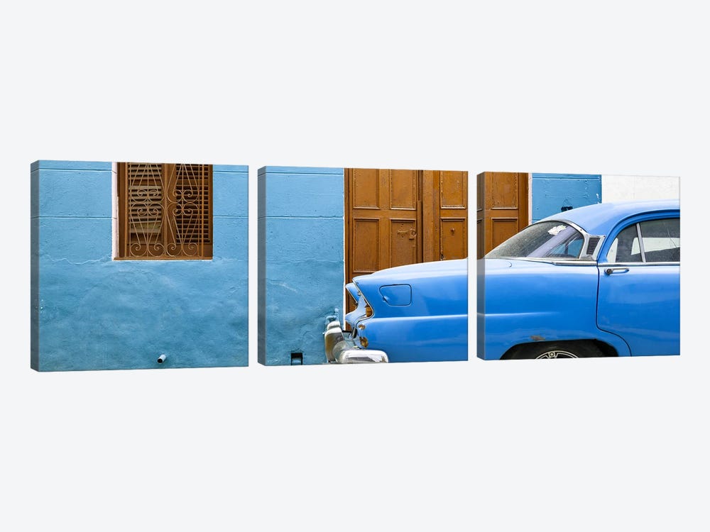 Havana Blue Street by Philippe Hugonnard 3-piece Canvas Print