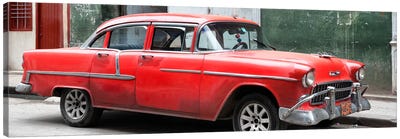 Red Chevy  Canvas Art Print - Cuba Fuerte