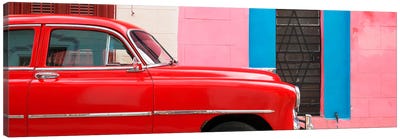 Red Chevy in Havana Canvas Art Print - Cars By Brand