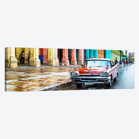 Red Taxi of Havana Canvas Print #PHD359} by Philippe Hugonnard Canvas Art