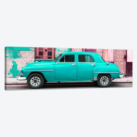 Turquoise Classic American Car Canvas Print #PHD360} by Philippe Hugonnard Canvas Print