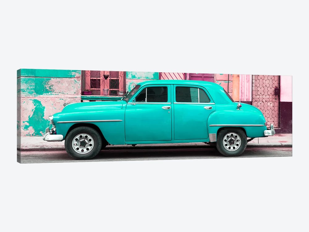 Turquoise Classic American Car by Philippe Hugonnard 1-piece Canvas Artwork