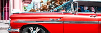 Vintage Red Car "Streetmachine" by Philippe Hugonnard multi panel art