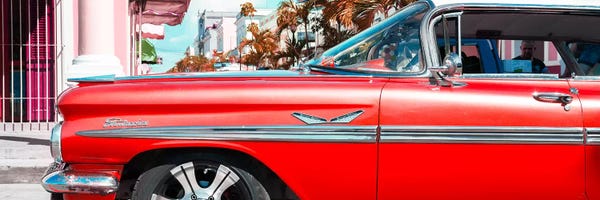 Caribbean: Vintage Red Car "Streetmachine" by Philippe Hugonnard