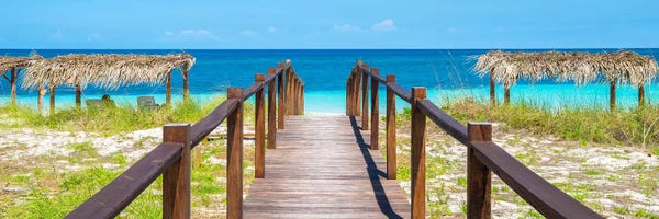 Large Coastal Art - Canvas Prints: Way To The Beach by Philippe Hugonnard