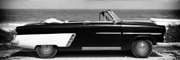Cuba: Cabriolet Car in B&W by Philippe Hugonnard