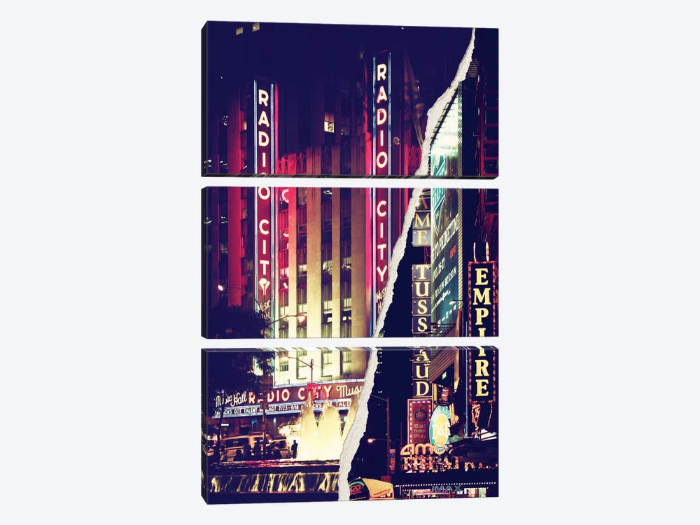 Times Square Theater District by Philippe Hugonnard 3-piece Art Print