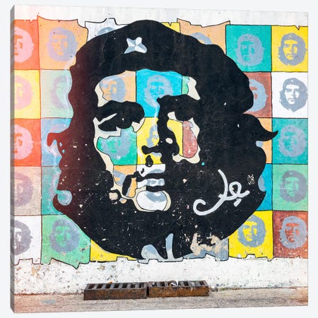 Che Guevara Mural in Havana Canvas Print #PHD372} by Philippe Hugonnard Canvas Artwork