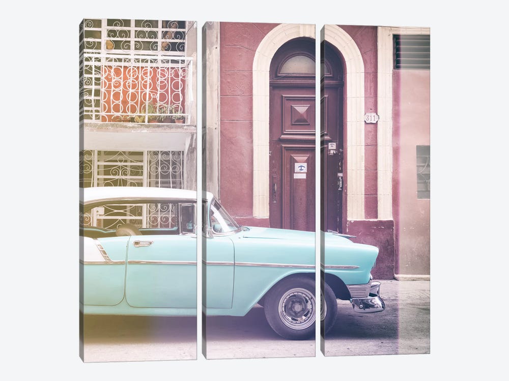Classic Car in Havana by Philippe Hugonnard 3-piece Canvas Wall Art