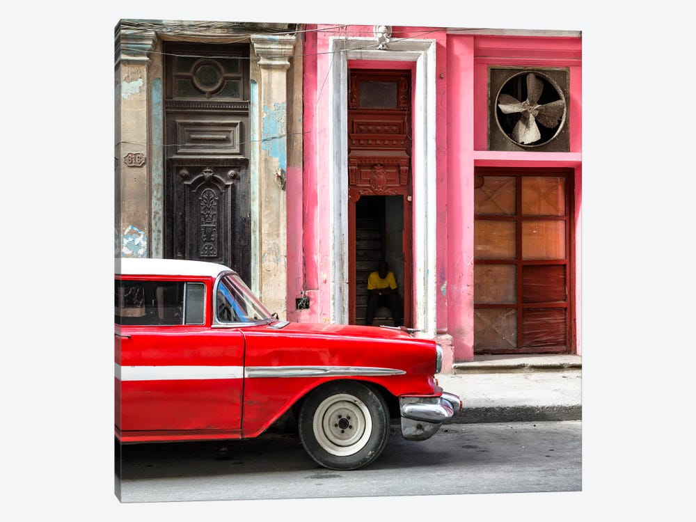 Old Classic American Red Car by Philippe Hugonnard 1-piece Canvas Print