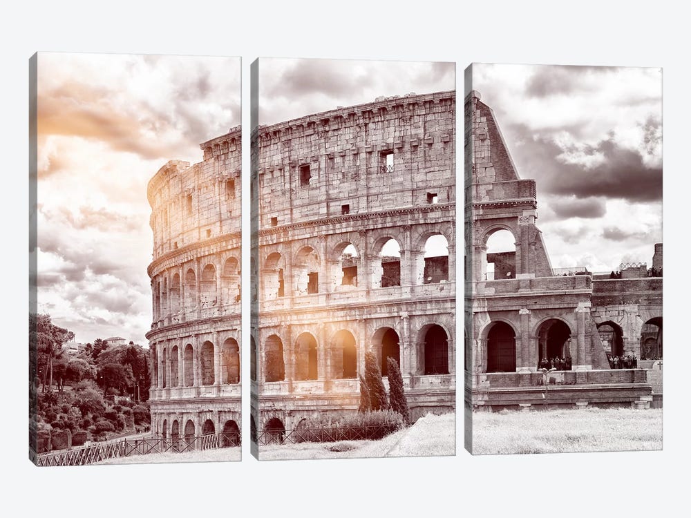 Colosseum Roma by Philippe Hugonnard 3-piece Canvas Art