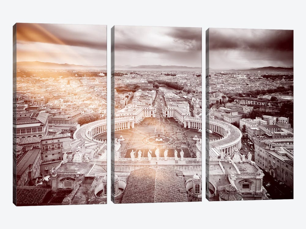 The Vatican City by Philippe Hugonnard 3-piece Canvas Artwork