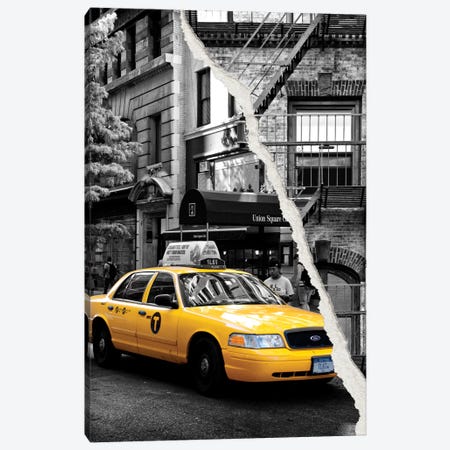 Yellow Cab Canvas Print #PHD38} by Philippe Hugonnard Canvas Art Print