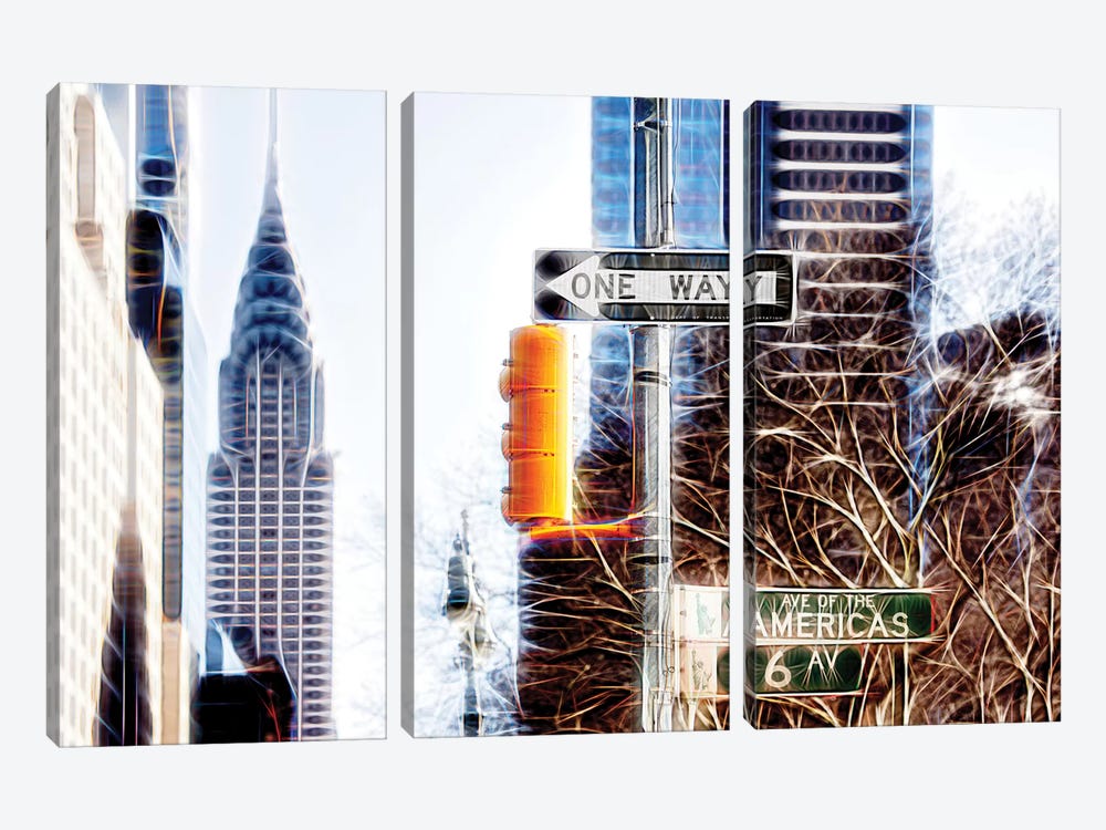 Avenue Of The Americas by Philippe Hugonnard 3-piece Canvas Print