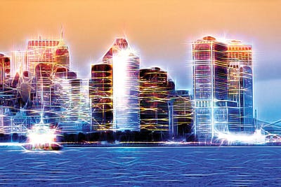 Blue Night by Philippe Hugonnard multi panel art