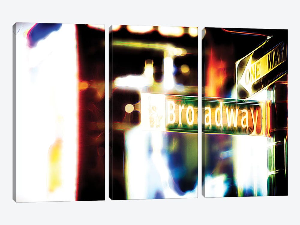 Broadway Sign by Philippe Hugonnard 3-piece Canvas Art