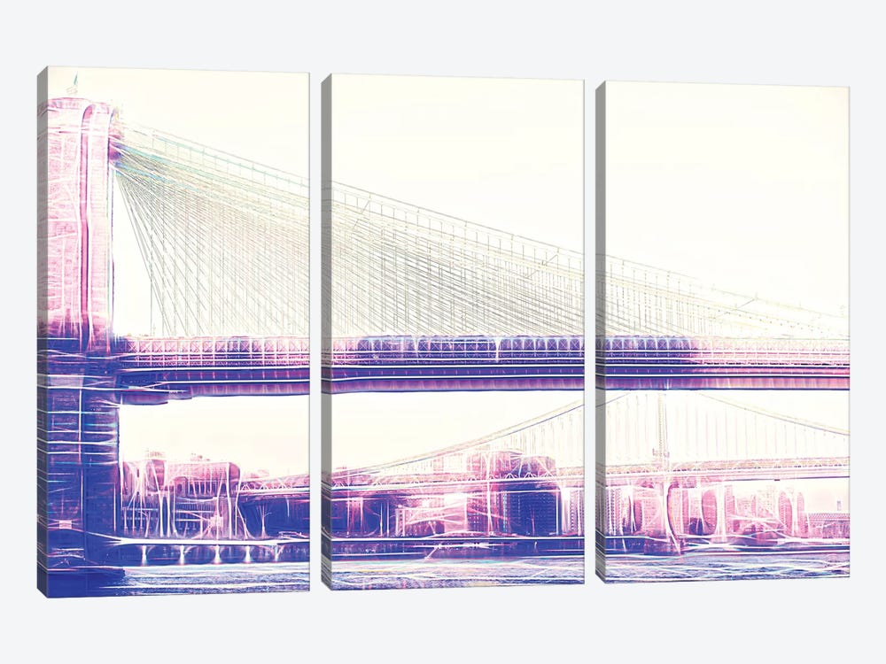 Brooklyn Bridge by Philippe Hugonnard 3-piece Canvas Art Print