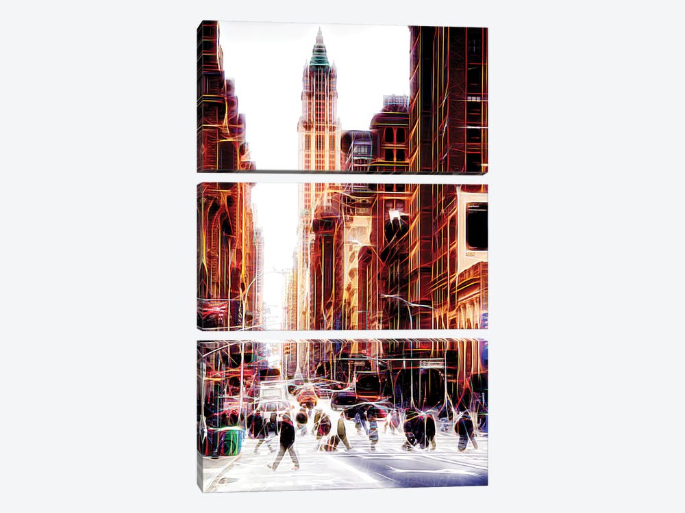 City On The Move by Philippe Hugonnard 3-piece Canvas Art Print