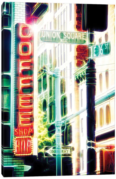 Coffee Shop Canvas Art Print - Color Pop Photography