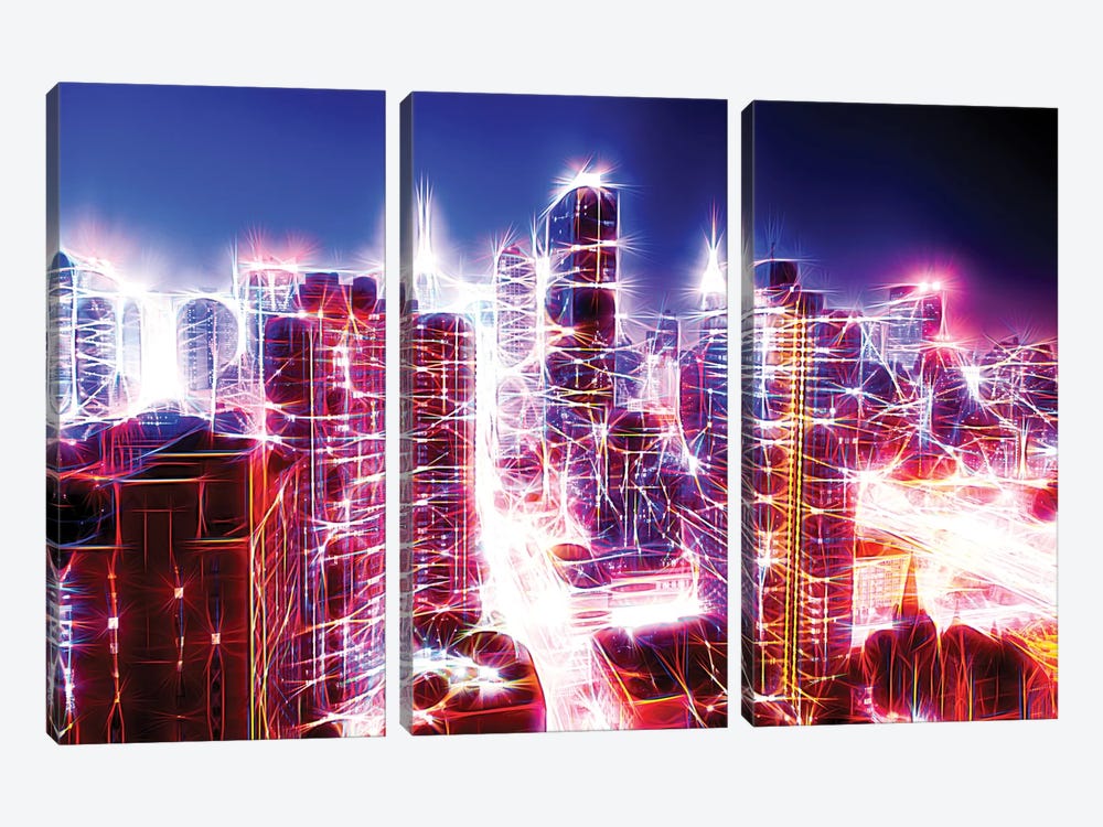 Dazzling NYC by Philippe Hugonnard 3-piece Canvas Wall Art
