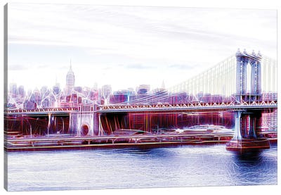 Manhattan Bridge Canvas Art Print - Manhattan Shine