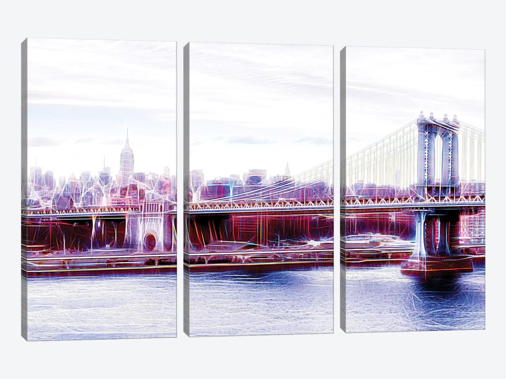 Manhattan Bridge by Philippe Hugonnard 3-piece Canvas Artwork