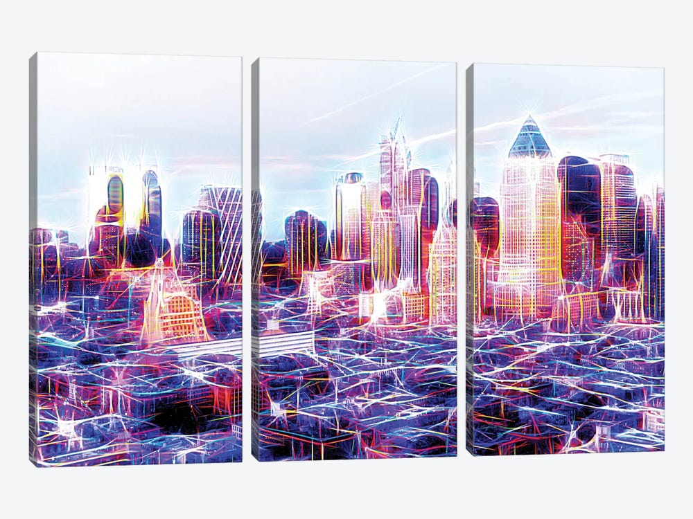 Midtown Electric by Philippe Hugonnard 3-piece Canvas Print