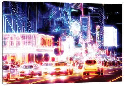 Night Sparkling Canvas Art Print - Manhattan Shine