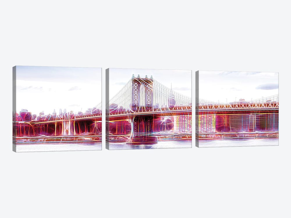 NYC Bridge by Philippe Hugonnard 3-piece Canvas Art