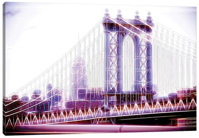 Purple Bridge Canvas Art Print - Manhattan Shine