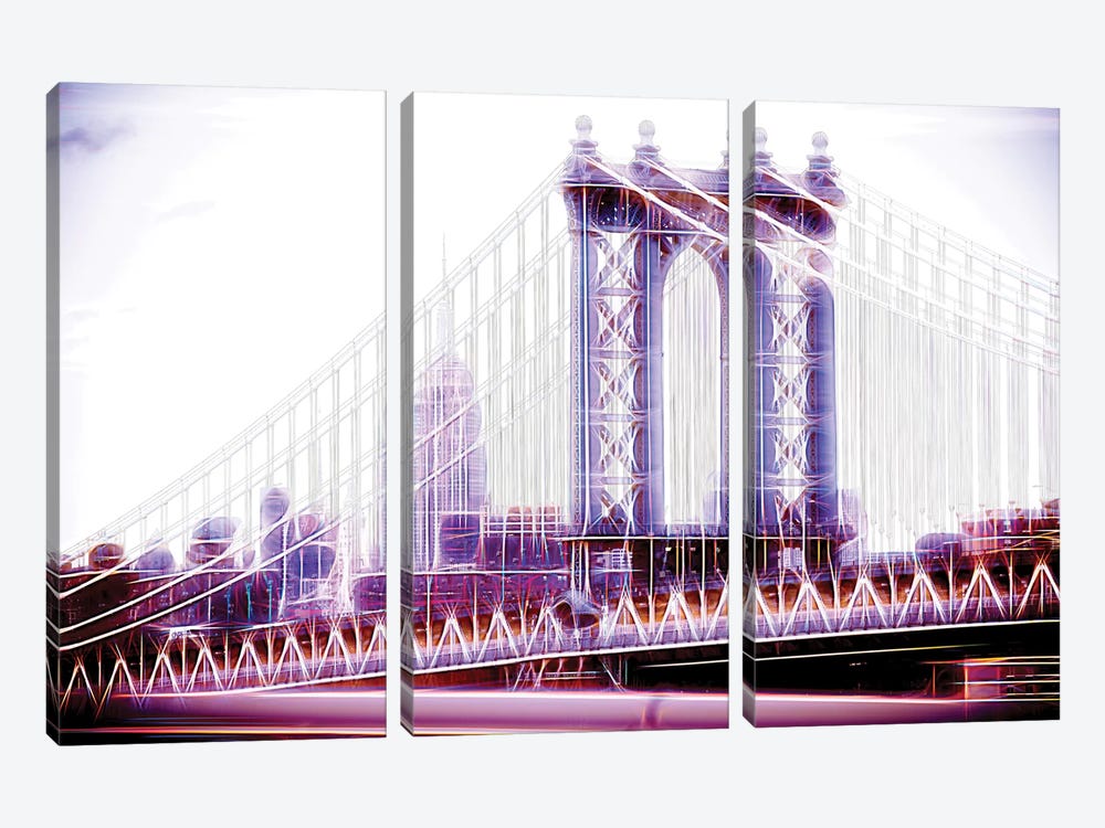 Purple Bridge by Philippe Hugonnard 3-piece Canvas Print