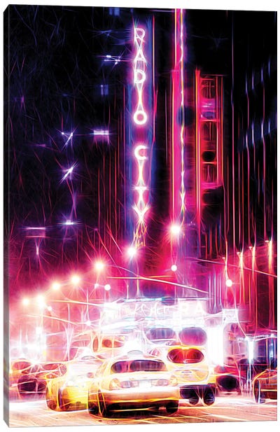 Radio City Canvas Art Print - Pantone 2023 Viva Magenta