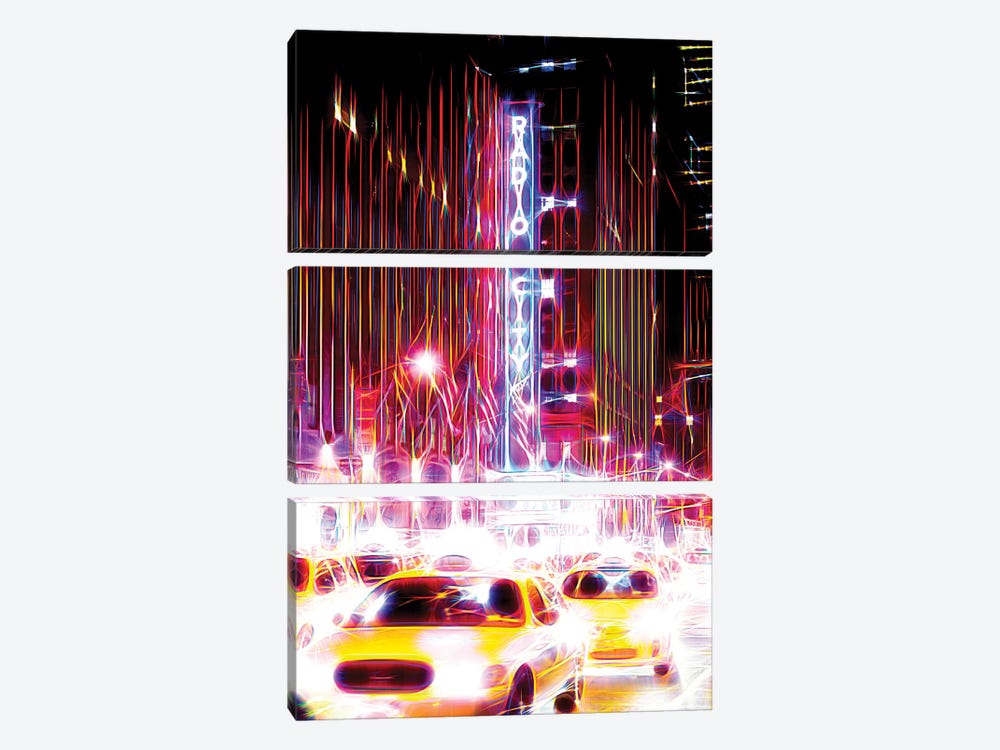 Radio City Taxis by Philippe Hugonnard 3-piece Art Print