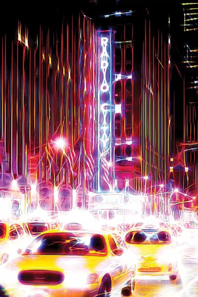 Color Pop Photography: Radio City Taxis by Philippe Hugonnard